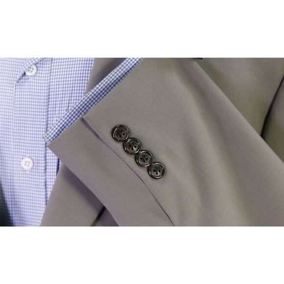 Hickey Freeman Lindsey Light Taupe Wool Blazer Jacket Men's 46R - Picture 6 of 9